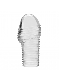 Прозрачная насадка на пенис с ребрышками Hoytt - 9 см. - Baile - в Сергиевом Посаде купить с доставкой