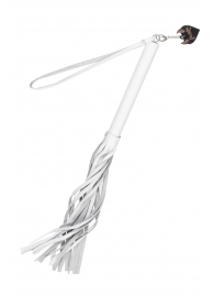 Белая кожаная плеть - 50 см. - Pecado - купить с доставкой в Сергиевом Посаде