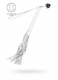 Белая кожаная плеть - 50 см. - Pecado - купить с доставкой в Сергиевом Посаде