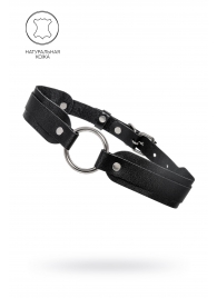 Черный кожаный чокер-ошейник со скруглёнными углами - Pecado - купить с доставкой в Сергиевом Посаде