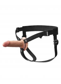 Телесный пустотелый фаллопротез 5’’ Hollow Silicone Strap-On - 14 см. - Pipedream - купить с доставкой в Сергиевом Посаде