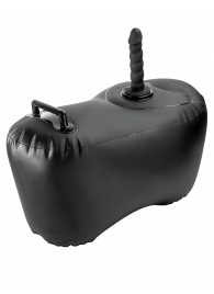 Черное надувное кресло с платформой для фиксации дилдо Body Dock Inflatable Love Seat - Pipedream - купить с доставкой в Сергиевом Посаде