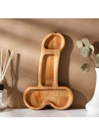 Деревянное блюдо для подачи в форме члена (25 х 16,5 х 1,7 см) - Сима-Ленд - купить с доставкой в Сергиевом Посаде