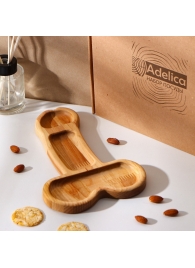 Деревянное блюдо для подачи в форме члена (25 х 16,5 х 1,7 см) - Сима-Ленд - купить с доставкой в Сергиевом Посаде