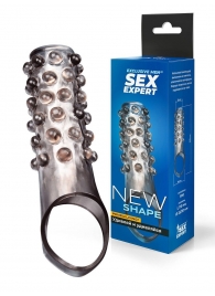 Дымчатая насадка на пенис с выпуклостями - 11 см. - Sex Expert - в Сергиевом Посаде купить с доставкой