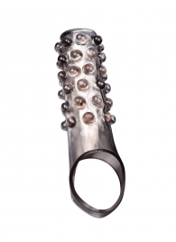 Дымчатая насадка на пенис с выпуклостями - 11 см. - Sex Expert - в Сергиевом Посаде купить с доставкой