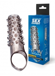 Дымчатая насадка на пенис с шипами и выпуклостями - 12 см. - Sex Expert - в Сергиевом Посаде купить с доставкой