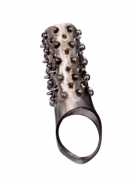 Дымчатая насадка на пенис с шипами и выпуклостями - 12,5 см. - Sex Expert - в Сергиевом Посаде купить с доставкой