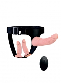 Женский страпон с 3 насадками и вибрацией - Erowoman-Eroman - купить с доставкой в Сергиевом Посаде