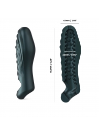 Серая силиконовая насадка на пенис с подхватом Manwan Ryzer - Manwan - в Сергиевом Посаде купить с доставкой