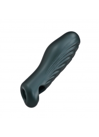 Серая силиконовая насадка на пенис с подхватом Manwan Ryzer - Manwan - в Сергиевом Посаде купить с доставкой