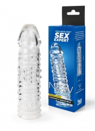 Прозрачная закрытая насадка на пенис - 17 см. - Sex Expert - в Сергиевом Посаде купить с доставкой
