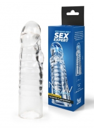 Прозрачная закрытая насадка на член - 15 см. - Sex Expert - в Сергиевом Посаде купить с доставкой
