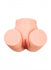 Телесный мастурбатор в форме попки с 2 любовными входами - No Name - в Сергиевом Посаде купить с доставкой