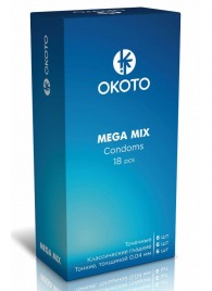 Презервативы OKOTO Mega Mix - 18 шт. - Sitabella - купить с доставкой в Сергиевом Посаде