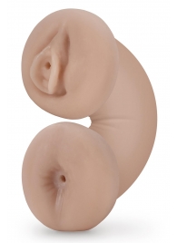 Телесный люминесцентный двусторонний мастурбатор Tasha - Blush Novelties - в Сергиевом Посаде купить с доставкой