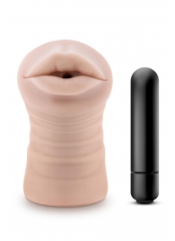 Телесный мастурбатор-ротик Nicole Vibrating Masturbator - Blush Novelties - в Сергиевом Посаде купить с доставкой
