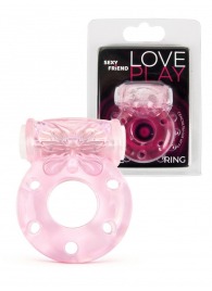 Розовое эрекционное виброкольцо с бабочкой - 1137 - в Сергиевом Посаде купить с доставкой
