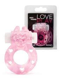 Розовое эрекционное виброкольцо в форме зайчика - 1137 - в Сергиевом Посаде купить с доставкой