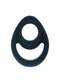 Черное эрекционное кольцо Double Ergo Silicone Cockring - Shots Media BV - в Сергиевом Посаде купить с доставкой