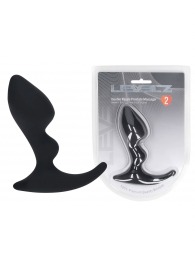 Черная анальная пробка для массажа простаты Double Ripple Silicone Prostate Massager - Shots Media BV - в Сергиевом Посаде купить с доставкой
