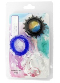 Набор из 3 эрекционных колец разного цвета и рельефа - Boys of Toys - в Сергиевом Посаде купить с доставкой