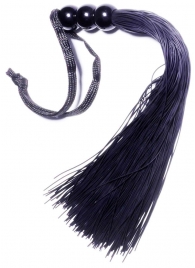 Черная силиконовая плетка - 25,4 см. - Boys of Toys - купить с доставкой в Сергиевом Посаде