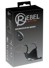 Черная вибронасадка для эрекции и стимуляции мошонки Cock ring with RC ball massager - Orion - в Сергиевом Посаде купить с доставкой