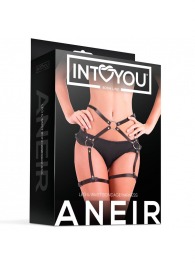 Черные стрепы на бёдра Aneir - Intoyou - купить с доставкой в Сергиевом Посаде