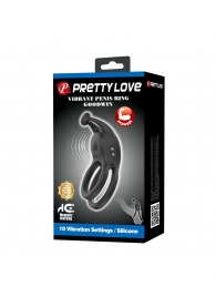 Черное перезаряжаемое виброкольцо Goodwin - Baile - в Сергиевом Посаде купить с доставкой