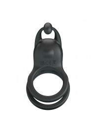 Черное перезаряжаемое виброкольцо Goodwin - Baile - в Сергиевом Посаде купить с доставкой