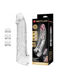 Прозрачный фаллоудлинитель с подхватом мошонки Silas - 26 см. - Baile - в Сергиевом Посаде купить с доставкой