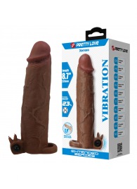 Коричневая насадка на пенис Xerxes - 22 см. - Baile - в Сергиевом Посаде купить с доставкой