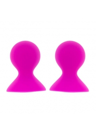 Ярко-розовые помпы для сосков LIT-UP NIPPLE SUCKERS LARGE PINK - Dream Toys