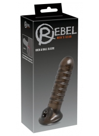 Насадка на пенис Rebel smoke с рёбрышками и отверстием под мошонку - Orion - в Сергиевом Посаде купить с доставкой