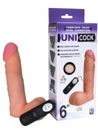 Фаллическая насадка Харнесс UNICOCK 6  с вибрацией - 18 см. - LOVETOY (А-Полимер) - купить с доставкой в Сергиевом Посаде