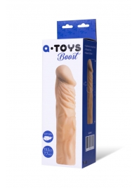 Насадка с ярко выраженной головкой и рельефным стволом - 19 см. - A-toys - в Сергиевом Посаде купить с доставкой