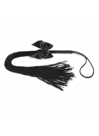 Чёрная плётка Lilly Whip Bijoux - Bijoux Indiscrets - купить с доставкой в Сергиевом Посаде