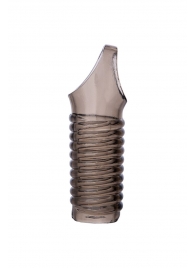 Дымчатая насадка с рёбрышками и подхватом мошонки ToyFa XLover - 12,5 см. - ToyFa - в Сергиевом Посаде купить с доставкой