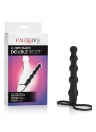 Насадка на пенис для двойного проникновения Silicone Beaded Double Rider - 14 см. - California Exotic Novelties - в Сергиевом Посаде купить с доставкой