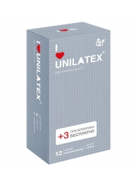 Презервативы с точками Unilatex Dotted - 12 шт. + 3 шт. в подарок - Unilatex - купить с доставкой в Сергиевом Посаде