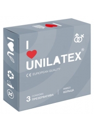 Презервативы с рёбрами Unilatex Ribbed - 3 шт. - Unilatex - купить с доставкой в Сергиевом Посаде