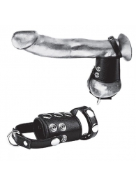 Кольцо на член и мошонку Cock Ring With 2  Ball Stretcher And Optional Weight Ring - BlueLine - в Сергиевом Посаде купить с доставкой