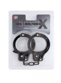 Чёрные наручники из листового металла BONDX METAL CUFFS BLACK - Dream Toys - купить с доставкой в Сергиевом Посаде