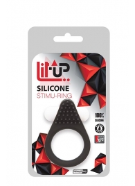 Чёрное эрекционное кольцо LIT-UP SILICONE STIMU RING 1 BLACK - Dream Toys - в Сергиевом Посаде купить с доставкой