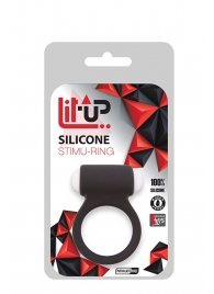 Чёрное эрекционное виброкольцо LIT-UP SILICONE STIMU RING 3 BLACK - Dream Toys - в Сергиевом Посаде купить с доставкой