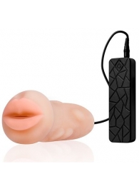 Мастурбатор-ротик с вибрацией REALSTUFF VIBRATING MASTURBATOR MOUTH - Dream Toys - в Сергиевом Посаде купить с доставкой