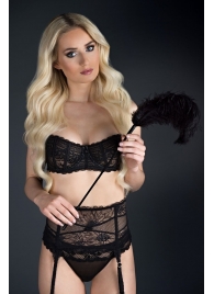 Стек с большим чёрным пером Large Feather Tickler - 65 см. - Blush Novelties - купить с доставкой в Сергиевом Посаде