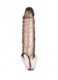 Дымчатая фаллическая насадка с подхватом и закрытой головкой - 16,2 см. - ToyFa - в Сергиевом Посаде купить с доставкой