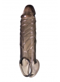 Дымчатая фаллическая насадка с подхватом и закрытой головкой - 16,2 см. - ToyFa - в Сергиевом Посаде купить с доставкой